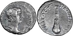 Roman Provincial Hadrian. Didrachm; Hadrian; 117-138 AD, Caesarea, Cappadocia, 128-38 AD, Didrachm, 5.95g. Metcalf-98a, Syd-273, RPC-3105 (4 spec.). Obv: [A?PIAN]OC - CEBACTOC Head laureate r. Rx: Y?A