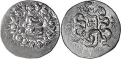 Greek Mysia, Pergamon. Cistophoric Tetradrachm; Mysia, Pergamon; 85-76 BC, Cistophoric Tetradrachm, 12.64g. Kleiner "Late Cistophori of Pergamum, " ANSMN 23, p. 97, 17-19. Rx: To r. of serpents, snake