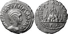 Roman Imperial Tranquillina. Drachm; Tranquillina; Caesarea, Cappadocia, Year 4=241 AD, Drachm, 3.14g. Emporium Hamburg 71, 8 May 2014, lot 296 (same dies); bust and legend var. of Sydenham/Malloy-617