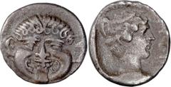 Ancient Greek Campania, Neapolis. Achaean League Hemidrachm, ex BCD; Campania, Neapolis; c. 411-350 BC, Hemidrachm, 1.57g. Grose-3076-3077, pl. 112, 9-10; SNG Cop-228; Klein-156; SNG ANS-430. Obv: Hea
