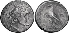 Ancient Greek Ptolemaic, Ptolemy VI, 180-145 BC. Didrachm; Ptolemaic, Ptolemy VI, 180-145 BC; Aradus(?), Year 113 = 147/6 BC, Didrachm, 7.02g. Svoronos-1221. Obv: Diademed head of Ptolemy I r., wearin