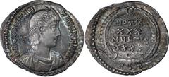 Roman Imperial Constantius II. Siliqua; Constantius II; 337-361 AD, Constantinople, 351-55 AD, Siliqua, 1.87g. RIC-102 (S), officina B=2; C-342 (6 Fr.). Obv: D N CONSTAN - TIVS P F AVG Pearl-diademed,