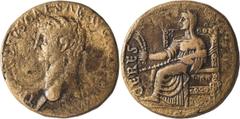 Roman Imperial Claudius I. Dupondius; Claudius I; 41-54 AD, Branch Mint, 41-2 AD, Dupondius, 12.92g. Von Kaenel pl. 28-9, 1546-57; BM-138, pl. 35.5. Obv: Bare head of Claudius l., no P P in legend. Rx