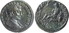 Roman Provincial Macrinus. AE 26; Macrinus; 217-218 AD, Nicopolis ad Istrum, Moesia Inferior, Governor M. Claudius Agrippa, AE 26, 12.01g. For rev. type cf. AMNG-1807 (Diadumenian). Obv: AV K O?E?? CE