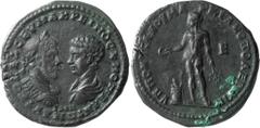 Roman Provincial Macrinus and Diadumenian. 5 Assaria; Macrinus and Diadumenian; 217-218 AD, Marcianopolis, Moesia Inferior, Struck under the governor Pontianus, 5 Assaria, 13.87g. Pfeiffer-230 (same d
