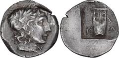Ancient Greek Lycia, Masicytus. Achaean League Hemidrachm, ex BCD; Lycia, Masicytus; Mid 40s - after 19/18 BC, Hemidrachm, 1.78g. Troxell-85. Obv: Laureate head of Apollo r., ? - Y across lower field.