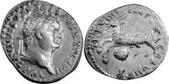 Roman Imperial Titus. Denarius; Titus; 79-81 AD, Rome, 79 AD, Denarius, 3.51g. RIC-19 (C), BM-22, Paris-16, C-280. Obv: IMP TITVS CAES VESPASIAN AVG P M Laureate head r. Rx: TR P VIIII - IMP XIIII - C