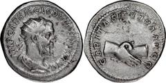 Roman Imperial Pupienus. Antoninianus; Pupienus; 238 AD, Rome, Antoninianus, 4.80g. BM-80, C-4 (10 Fr.), RIC-10a. Obv: IMP CAES M CLOD PVPIENVS AVG Bust radiate, draped, cuirassed r. Rx: CARITAS MVTVA