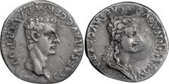 Roman Imperial Caligula. Denarius; Caligula; 37-41 AD, Lugdunum, 37 AD, Denarius, 3.40g. BM-8, C-2, RIC-8 (R). Obv: C CAESAR AVG GERM P M TR POT Bare head of Caligula r. Rx: AGRIPPINA MAT C CAES AVG G
