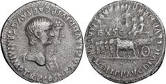 Roman Imperial Nero and Agrippina II. Denarius; Nero and Agrippina II; Lugdunum, 55 AD, Denarius, 3.40g. BM-8, Paris-13, C-4 (30 Fr.), RIC-7 (R3). Obv: NERO CLAVD DIVI F CAES AVG GERM IMP TR P COS Jug