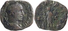 Roman Imperial Aemilian. Sestertius; Aemilian; 253 AD, Rome, Sestertius, 17.58g. Obv. legend var. of RIC-47a and C-36 (100 Fr.). Obv: [IMP AEMILIANV]S PIVS FEL AVG Bust laureate, draped, cuirassed r. 