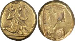Ancient Greek Achaemenid Empire, Lydia, Sardes . 1st Gold Daric; Achaemenid Empire, Lydia, Sardes ; Darius I-Xerxes II, c. 485-420 BC, Daric, 8.31g. Sunrise-24; Carradice-Type IIIb, A/B. Obv: The Grea