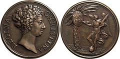 World Coins Italy, ND (1680), Medal, UNC; Italy, ND (1680) Medal, UNC, Queen Christina of Sweden in Rome by G. Hamerani. Bronze 36mm. Reverse design inspired by a denarius of Vitellius for his victory