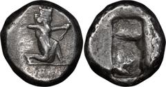 Ancient Greek Lydia, Sardes. 1/12 Siglos; Lydia, Sardes; Darius I-Xerxes I, c. 505-480 BC, Siglos, 5.38g. Sunrise-21; Carradice-Type II, pl. XI.12. Obv: The Great King running r., drawing bow with bot