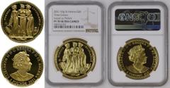 St. Helena 2021 Gold 5 Pounds The Three Graces "Pattern" Proof NGC PF 70 ULTRA CAMEO #5984724-027 (AGW=1.5460 oz.) PF 70 ULTRA CAMEO | UNITED KINGDOM. ST. HELENA. Elizabeth II, 1952-. Gold 5 pounds, 2