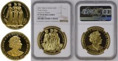 J. Modern Commemorative Gold St. Helena 2021 Gold 5 Pounds The Three Graces "Pattern" Proof NGC PF 70 ULTRA CAMEO #5984724-018 (AGW=1.5460 oz.) PF 70 ULTRA CAMEO | UNITED KINGDOM. ST. HELENA. Elizabet