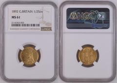 MS 61 | UNITED KINGDOM. Victoria, 1837-1901. Gold half-sovereign, 1892. London. The production of half-sovereigns was held back for several years to steer the public towards increased use of silver co