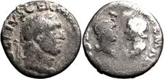Near very fine | ROMAN EMPIRE. Vitellius. Silver denarius, AD 69. Rome. Obv: A VITELLIVS GERMAN IMP TR P, laureate head right. Rev: LIBERI IMP GERMAN, draped busts of Vitellius' son on left and daught
