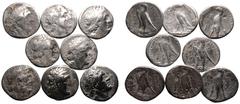 ANCIENT GREECE. PTOLEMAIC KINGDOM. Various Pharaohs. Silver 8 x AR Tetradrachms, circa 3rd - 2nd centuries BC. Good Fine - Very Fine. Weight: 110.63 g. PLEASE NOTE: 20% Buyer Premium + VAT on this lot