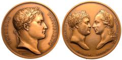 FRANCE. FIRST FRENCH EMPIRE. Napoleon I. Bronze Medal, 1805. Restrike. Dies by Andrieu; Denon, mintmaster. Obv: BATAILLE D'AUSTERLITZ, laureate head of Napoleon right; ANDRIEU F. on truncation, II. DE