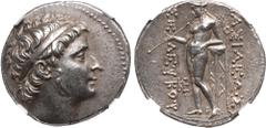 ANCIENT GREECE. SELEUKID KINGDOM. Seleukos II 'Kallinikos'. Silver Tetradrachm, circa 244-226 BC. Antioch on the Orontes. Obv: diademed head right. Rev: ΒΑΣΙΛΕΩΣ ΣEΛΕΥΚΟΥ, Apollo Delphios standing lef