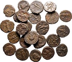 ROMAN PROVINCIAL. EGYPT, ALEXANDRIA. Various Emperors. Billon/Potin 24 x Tetradrachms, 3rd century AD. Good Very Fine - Extremely Fine. Weight: 175 g.