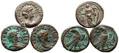 ROMAN PROVINCIAL. EGYPT, ALEXANDRIA. Various Emperors/Empress. Potin 3 x Tetradrachms, 3rd century AD. Salonina (Wife of Gallienus) - Dated RY 13 (AD 265/6) - RPC X online ID 75525 (unassigned). Claud