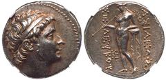 ANCIENT GREECE. SELEUKID KINGDOM. Seleukos II 'Kallinikos'. Silver Tetradrachm, circa 244-226 BC. Antioch on the Orontes. Obv: diademed head right. Rev: ΒΑΣΙΛΕΩΣ ΣEΛΕΥΚΟΥ, Apollo Delphios standing lef