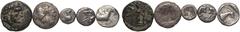 Ancient Greece ANCIENT GREECE. Silver/Billon/Bronze 5 x Various Denominations, circa 6th - 3rd centuries BC. Various mints. Very Fine. Group of 5 small denominations including: Mysia, Astyra. Tissaphe