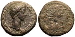 Roman Empire ROMAN EMPIRE. Commodus (Caesar). Bronze As, AD 175-176. Rome. Obv: COMMODO CAES AVG FIL GERM SARM, bare head right. Rev: EQVESTER ORDO PRINCIPI IVVENT S C, legend on shield which rests on
