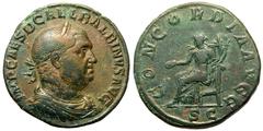 Roman Empire ROMAN EMPIRE. Balbinus. Bronze Sestertius, AD 238. Rome. Obv: IMP CAES D CAEL BALBINVS AVG, laureate, draped and cuirassed bust right. Rev: CONCORDIA AVGG, Concordia seated left, holding 