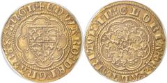 MS62 | ENGLAND. Edward III, 1327-77. Gold quarter-noble, ND (1361-1369). Tower Mint. The noble was the first English gold coin produced in major quantity, introduced during the second coinage of King 