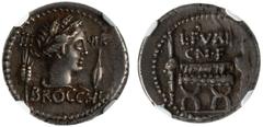 Ancient Rome: Roman Republic Lucius Furius Brocchus c. 63 BC Silver Denarius Ch VF Strike: 4/5 Surface: 3/5 #6156160-002 Ch VF Strike: 4/5 Surface: 3/5 | ANCIENT ROME. ROMAN REPUBLIC. Lucius Furius Br