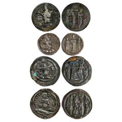 Ancient World. (A) Sasanian Empire, Shapur I (240-271AD), Silver Drachm, 3.91g. Obv: bearded bust of king wearing Sasanian turreted crown with earflaps, Pahlavi legend around. Rev: Fire altar with att