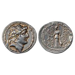 Ancient World. Seleucid Kingdom, Euergetes-Sidetes, Antiochus VII (138-129 BC), Silver Tetradrachm, 16.52g. Posthumous issue of Cappadocian Kingdom, struck under Ariarathes VII circa. 104-102 BC, SC 2