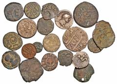 Ancient coins ANCIENT ROMAN 1st-3rd Century Denarii (2) of Domitian and Septimius Severus both with equestrian reverse types; together with mixed bronze including couple of late Roman and Byzantine Is