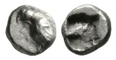 Greek Troas, Abydos, c. 510-480 BC, Hemiobol, 0.37g, 4mm. Eagle left / Rough incuse square. SNG Cop. -; cf. SNG München 2 (Diobol); cf. Traité 2439 (Triobol). Near Very fine.