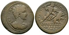 Roman Provincial Caracalla (198-217), Lydia, Blaundus, Æ, Tiberius Claudius Alexandros, magistrate, 20.58g, 32mm. Laureate and cuirassed bust right, with gorgoneion on breastplate and slight drapery o
