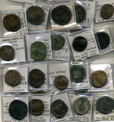The Skinner Collection Lot of 38 Roman Imperial Æ coins, including Antoninus Pius (one with Rev. Tiber), Faustina I, Marcus Aurelius, Faustina II, Commodus, Crispina, Lucius Verus, Lucilla, Severus Al