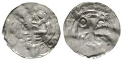 Medieval Germany, GITTELDE, Archbishops of Magdeburg, Anonymous, mid C11th, Silver penny / denar, 0.60g, 18mm, Imitation of Otto-Adelheid penny / denar. Mehl 918; Hatz VI2c Obv: Cross with crozier in 