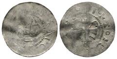 Medieval Germany, SAXONY, GITTELDE?, Anonymous, mid C11th, Silver penny / denar, 1.17g, 22mm. Copy of Otto-Adelheid penny / denar Obv: Cross with crozier, annulet and A in quarters Rev: Church with an