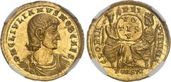 EMPIRE ROMAIN Julien II (360-363). Solidus ND (355-360), Arles.NGC MS 5/5 3/5 (4785652-001). Av. D N CL IVLIANVS NOB CAES. Buste de trois-quarts face, drapé et cuirassé, la tête à droite. Rv. GLORIA R