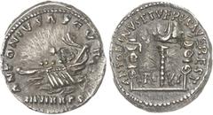 EMPIRE ROMAIN - ROMAN Lucius Verus (161-169). Denier, restitution pour Marc Antoine par Marc Aurèle et Lucius Verus ND (165-166), Rome. NGC Ch XF 5/5 3/5 Restoration. Ancient forgery. Marks. Core visi