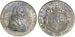 ALLEMAGNE Ratisbonne (évêché de), Anton Ignaz von Fugger-Glött (1769-1787). Thaler 1786 GCB, Ratisbonne. PCGS MS62 (40174665). Av. ANTON. IGNAT. D. G. EPISC. RATISBON. Buste du prélat à droite, au-des