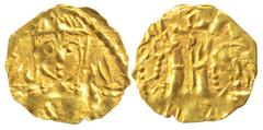 Byzantine, Gold Fractional Tremessis, Uncertain ruler. Very Fine.
