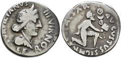 Römische Münzen Kaiserzeit. Augustus (Octavianus) 27 v. Chr. -14 n. Chr Denar 19/18 v.Chr. -Rom-. Münzmeister P. Petronius Turpilianus. TVRPILIANVS III VIR FERON. Drapierte Büste der Feronia mit Diade