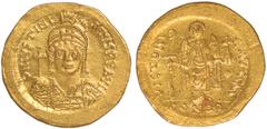 Ancient Coins, Byzantine Empire, Justinian I (AD 527-565), solidus, D N IVSTINIANVS PP AVG, Justinian std. facing in consular robes, holding mappa and cross, in ex. CONOB, rev. VICTORIA AVGGG (followe