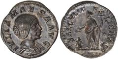 Ancient Coins Ancient Coins, Roman Imperial, Julia Maesa, grandmother of Elagabalus. silver denarius, AD 220-222. IVLIA MAESA AVG, draped bust of Julia Maesa facing right. rev SAECVLI FELICITAS, Felic