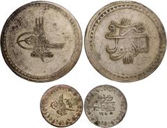 World Coins, Turkey, Mustafa III (1757-74), billon piastre, 1186h (1), 1187h (2) (KM.321.2); billon para, 1187h (9) (KM 296.2). Abdul Mejid (1839-61), silver 1 ½ kurush, years 3- 5 (3) (KM 654); billo