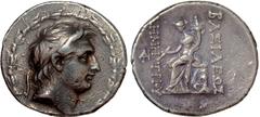 Ancient Coins Ancient Coins, Seleucid, Demetrios I Soter (162-150 BC), tetradrachm, Antioch, diad. head of Demetrios within laurel wreath, rev. BASILEW [S] / DHMHTRIOU, tyche with a short sceptre in r